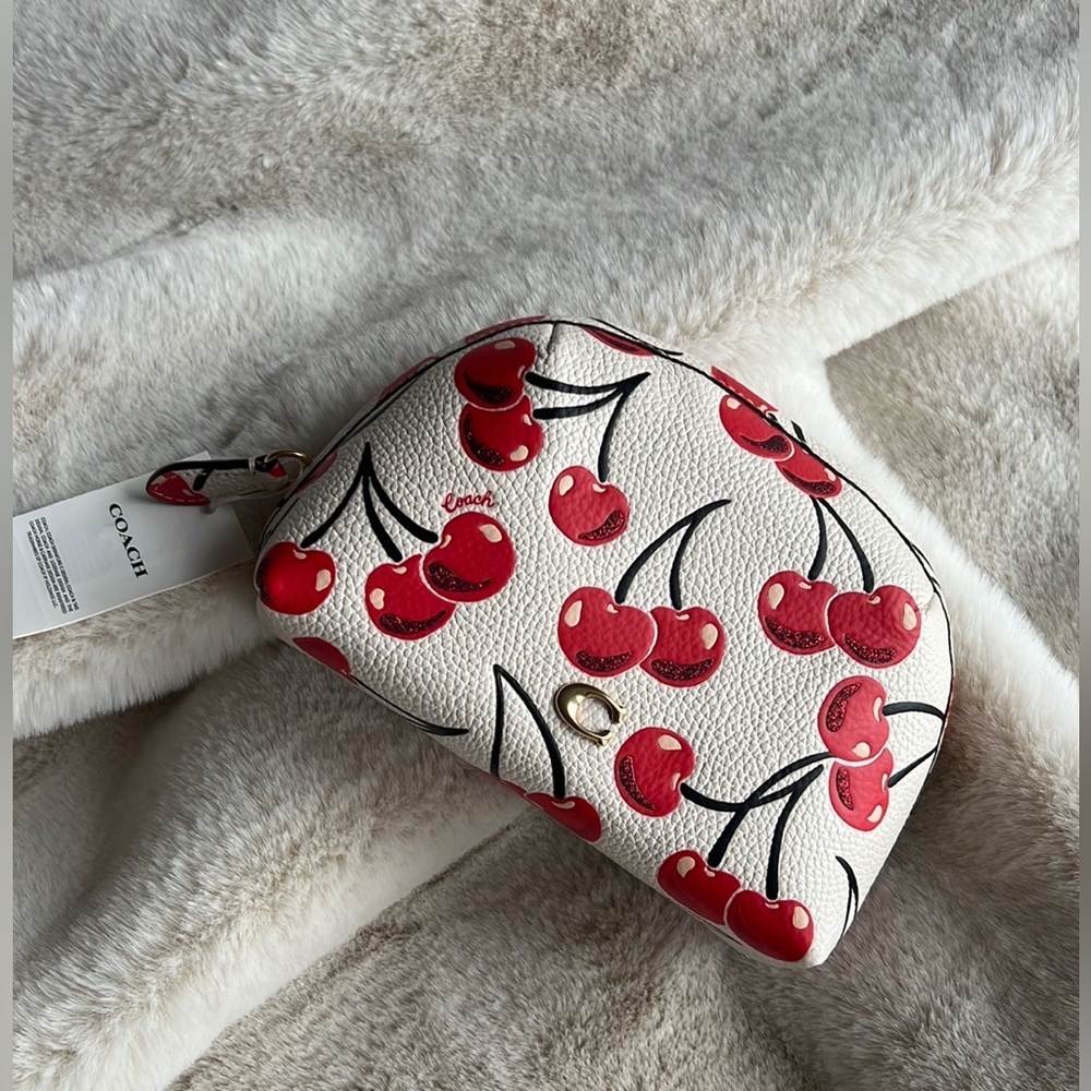 NWT Coach Limited Edition Cherry Cosmetic Bag